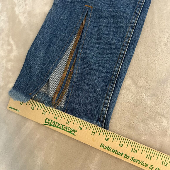 Revolve EB Denim Jeans Womens 26 Split Hem Button Fly Asymmetrical Retro USA NWT - Picture 5 of 14